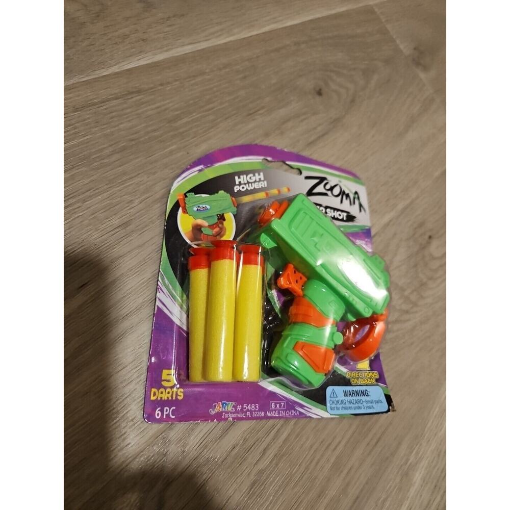 JA-RU Ultra Foam Power Shot Dart Toy Gun with 5 Foam Darts New